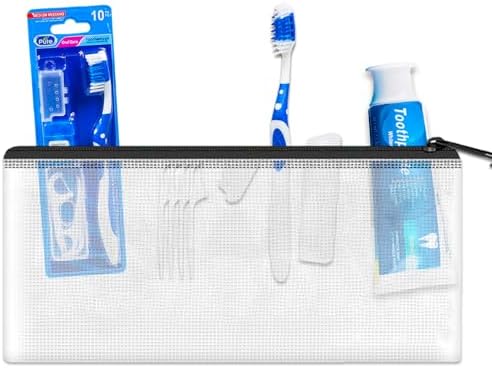 Adult dental travel bundle with blue toothbrush floss and picks