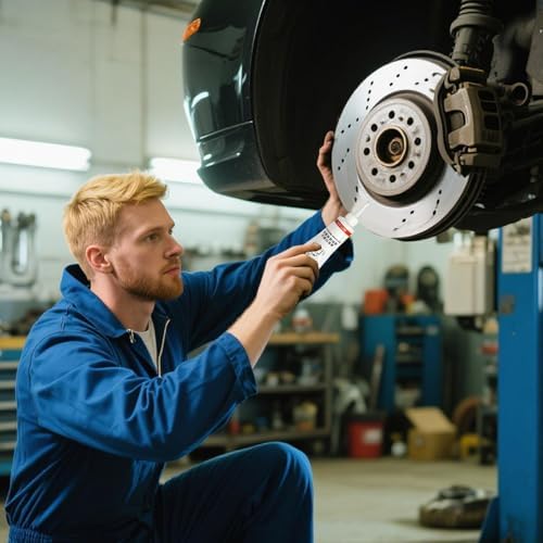 Accio heat resistant lubricant applied to car brake caliper components