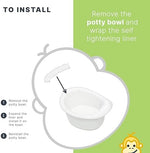 Close up of tear resistant material for potty liners