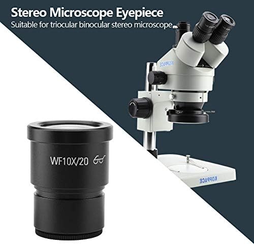 Authentic USA imported microscope accessory showing the top view of the widefield twenty millimeter lens.