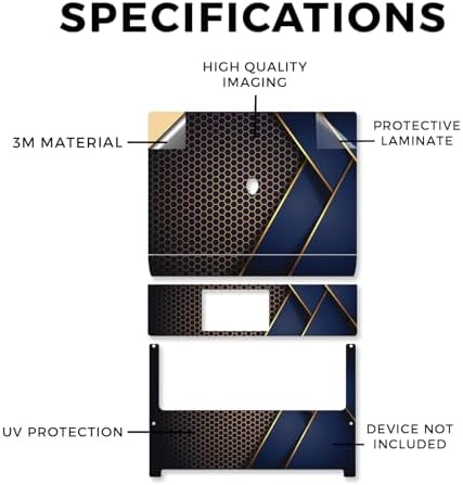 Top down perspective of the geometric protective sticker showcasing the high definition graphic detail.