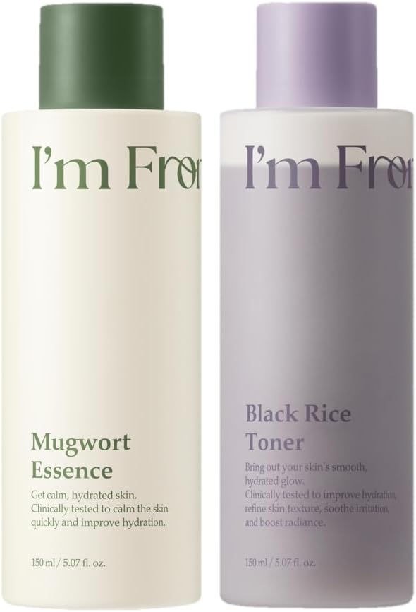 I'm From Calming Flooding Duo set featuring toner and essence bottles