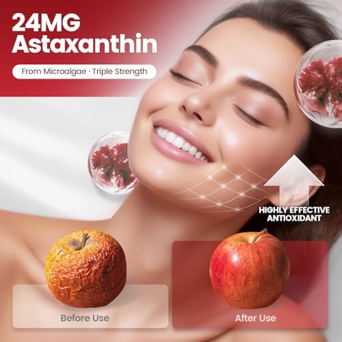 VivoNu Astaxanthin supplement showing ingredient list with lycopene and grape seed extract.