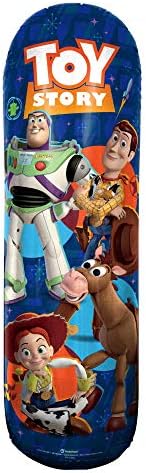Child playing with Hedstrom Toy Story 4 bop bag and inflatable gloves