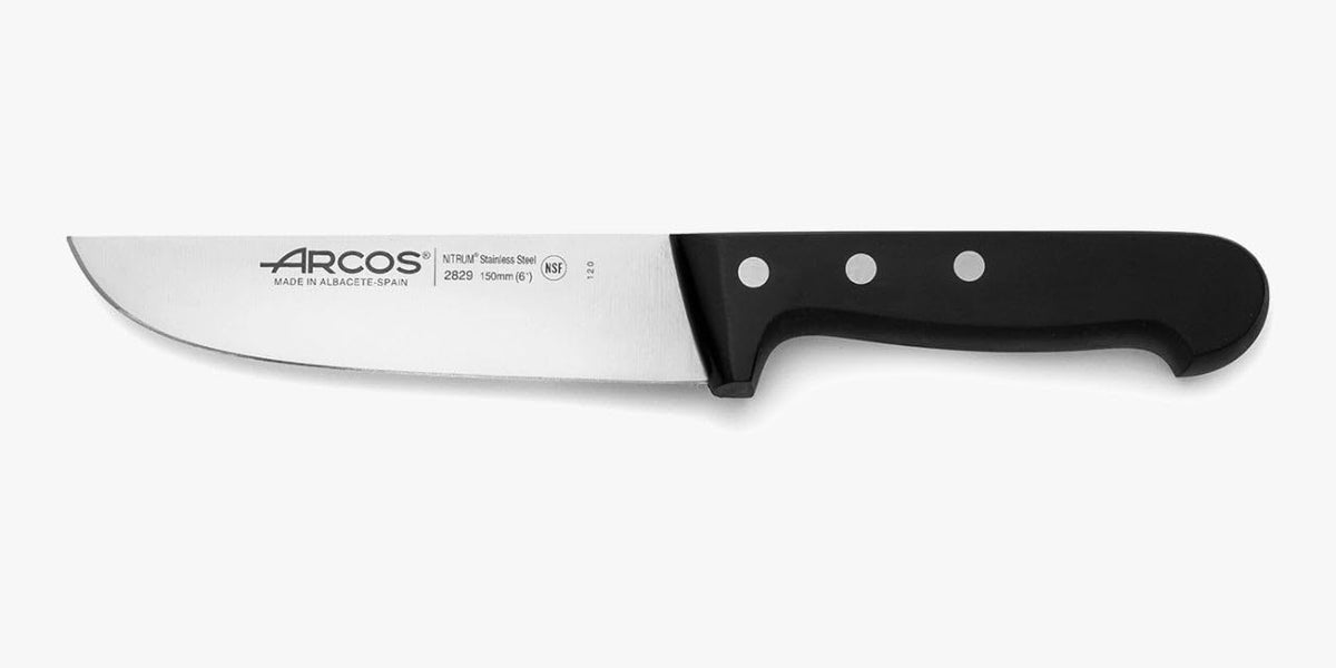 Arcos stainless steel cleaver cutting edge profile