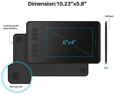 Huion battery free stylus pen demonstrating ergonomic design and custom buttons