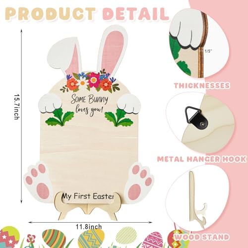 The Style Sutra newborn keepsake board displaying a completed baby footprint carrot craft on a table stand