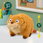 Mabel Beaver small plush toy in a child's hand
