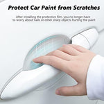 Universal car exterior protection stickers showing flexible self adhesive backing