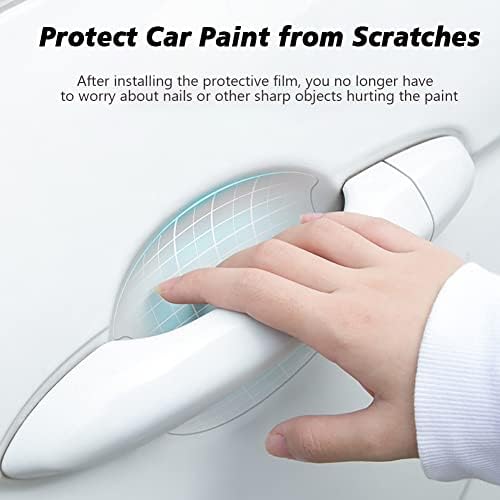 Universal car exterior protection stickers showing flexible self adhesive backing