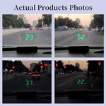 AZIJYV digital GPS smart speedometer showing plug and play USB connection setup