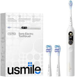 Usmile Y10 PRO rechargeable electric toothbrush front view showing the smart display screen.