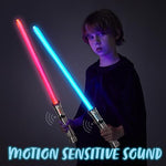 Syncfun double bladed light up weapon assembly