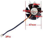 QHMLMJT graphics card cooling fan side perspective showing the ultra thin profile depth.