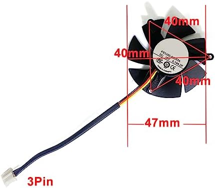 QHMLMJT graphics card cooling fan side perspective showing the ultra thin profile depth.