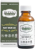 Jackson's Nat Mur 6X homeopathic tissue salt lactose free formula label details
