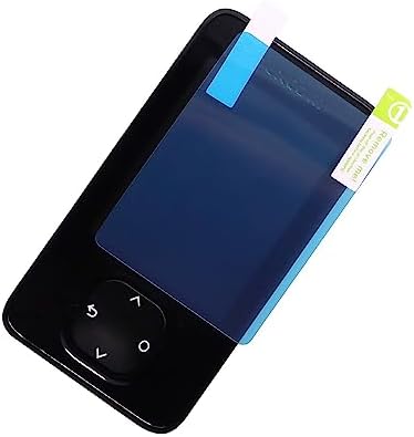 Close up of SNK ultra thin glass protector applied to medical receiver