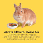 Kaytee small animal gourmet formula showing nutrition facts and serving guide