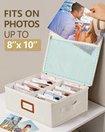Hulisen keepsake box organized with photos and labels