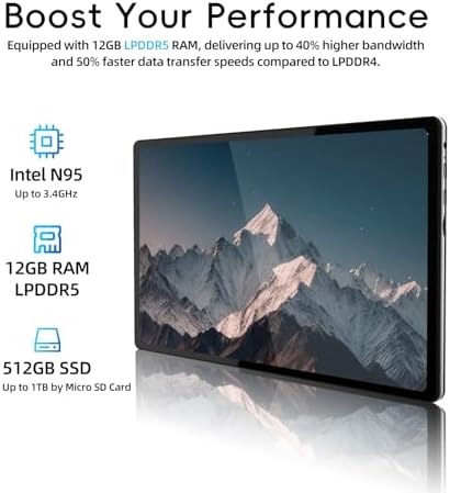 Side profile view of the premium Windows 11 touch computer displaying its ultra-thin lightweight construction