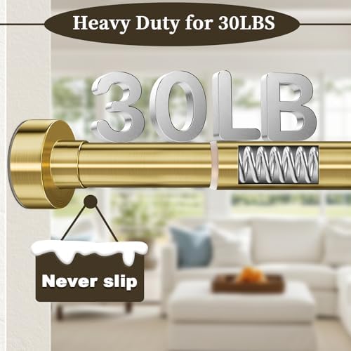 YNL adjustable rod showing brushed gold metal finish