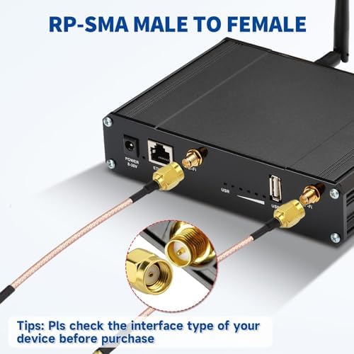 Bingfu networking antenna extension line demonstrating connection points for wireless routers and security cameras