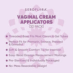 Sterilized medical grade vaginal cream applicators made in USA.