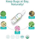 Mambino Organics DEET free insect spray bottle showing back label details
