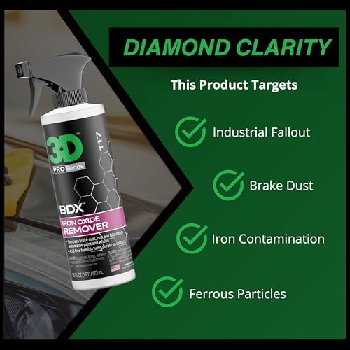 3D BDX Iron Remover – Fast Acting Fallout & Brake Dust Cleaner | Purple Color-Changing Spray for Wheels & Paint | Acid-Free | Made in USA | Car Detailing | 16 oz - Image 4