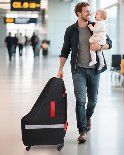 Mcbd car seat travel bag backpack mode showing shoulder straps