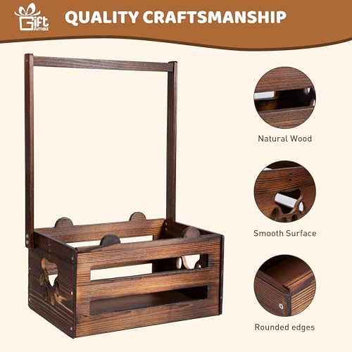 Fully assembled wooden baby shower welcome box
