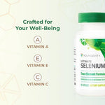 Youngevity Ultimate Selenium capsules side panel detailing daily vitamins and superfood cofactors