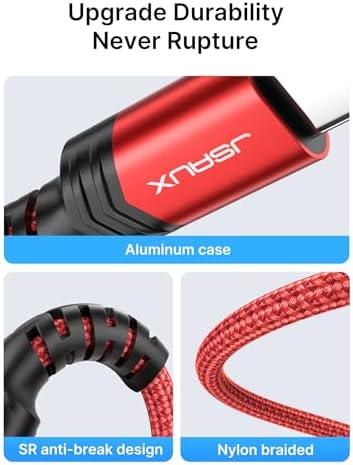 Durable aluminum housing of JSAUX aux cable