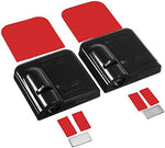 Two pieces of wireless automotive welcome step lights casting a crisp custom graphic emblem on the ground