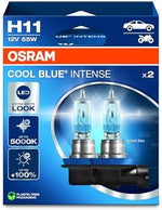 Osram H11 halogen bulb showing silver cap design