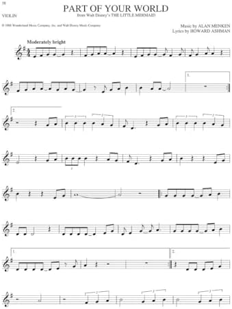 The Big Book of Disney Songs Violin Sheet Music Songbook | 70+ Instrumental Solos | Includes Beauty and the Beast, Can You Feel the Love Tonight, Under the Sea, A Whole New World - Image 5