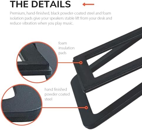 Close up of foam isolation padding on Audioengine DS1M stands