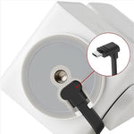Angled view of the flat micro USB extension cable for smart home cameras