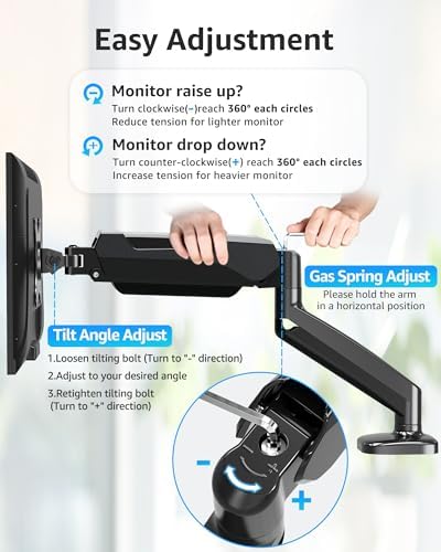 Mountup monitor arm showing full-motion swivel and tilt range