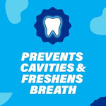 Kids bubble gum flavored fluoride toothpaste imported from USA for cavity prevention.