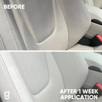 Geist plant based ink lifter removing pen marks from white leather.