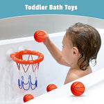 Side view of Marppy bath basketball hoop for kids
