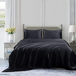 Homiest soft satin flat sheet folded neatly for home storage