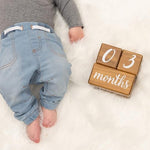 Authentic Pondering Pine milestone blocks set in drawstring bag