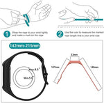 Juaupepo dark blue soft silicone waterproof strap showing adjustable alternative adjustment holes