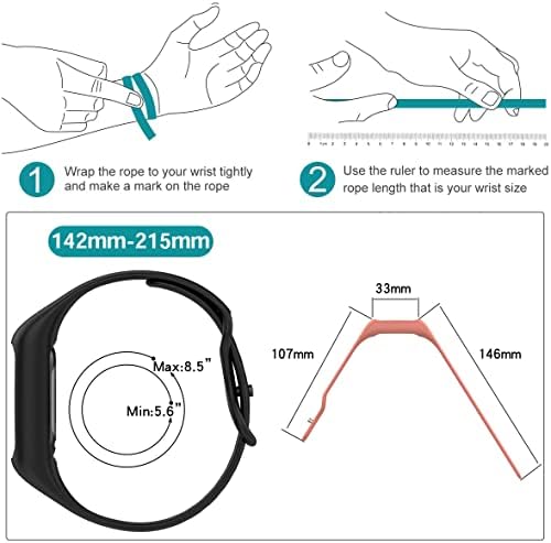 Juaupepo dark blue soft silicone waterproof strap showing adjustable alternative adjustment holes