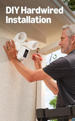 Packaging view of the genuine USA imported Ring smart security floodlight cam showing product features.
