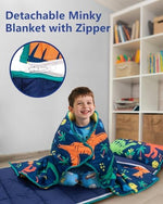 Primlect kids sleeping bag rolled up securely with carrying handle for preschool travel.