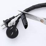 Step by step application of the clockwise spiral cable wrap onto a wire harness.