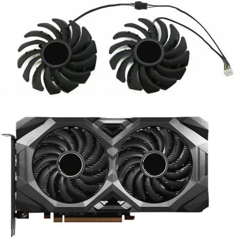 WLQTKST eighty seven millimeter video card cooler showing the four pin power connector header